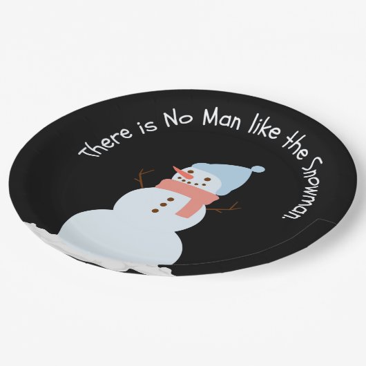 この雪だるまに勝る者は無い ペーパープレート (アングル)