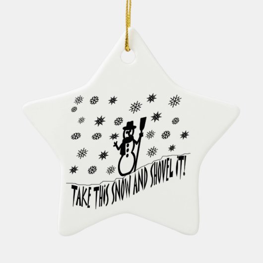 この雪のオーナメント セラミックオーナメント (正面)