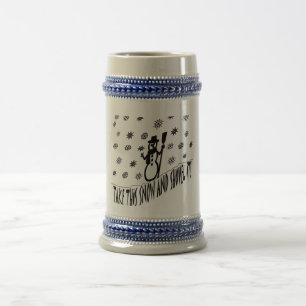 この雪をシャベルで除けろ ビールジョッキ