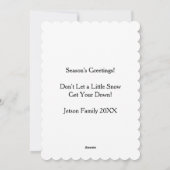 この雪を持ってシャベルそれをフラットカード シーズンカード (裏面)