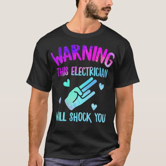 この電警告気技師は君に衝撃を与えるかもしれない Tシャツ (正面)