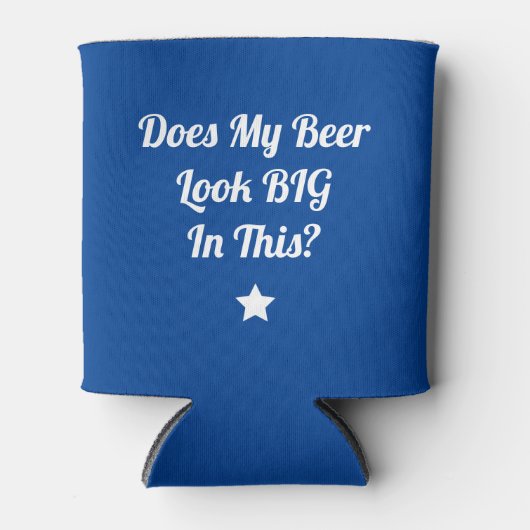 この青でビールが大きく見えるおもしろいか 缶クーラー (正面)