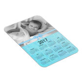 この青写真2017ミニカレンダーを個人用に設定する マグネット (右側)