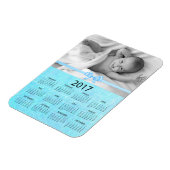 この青写真2017ミニカレンダーを個人用に設定する マグネット (左側)