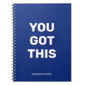 この青得色ミニマル主義者 |お名前 ノートブック (正面)