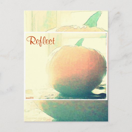 この静かな季節、カボチャ10月 ポストカード (正面)