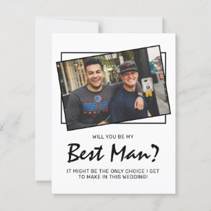 この面白いモダンな写真で、あなたは私のベストマンになってくれる？