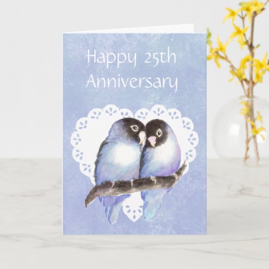 この面白い記念日ラブバードをカスタマイズしよう ユーモア カード (黄色い花)