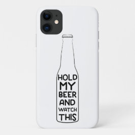 この面白い飲酒ギフトを見て私のビールを保持 iPhone 11 ケース