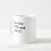 この靴を持って、それを仕事をしなさい! コーヒーマグカップ (正面左)