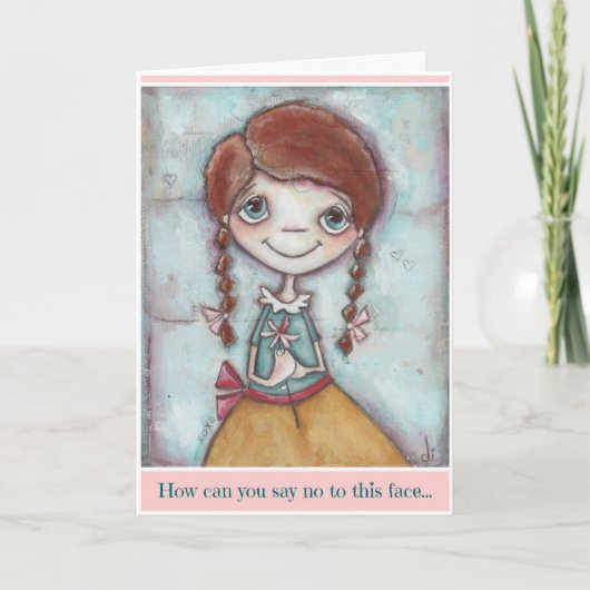 この顔-誕生日カード カード (正面)