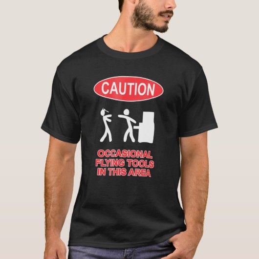 この飛んでいるエリアで注意するツール整備士電気 Tシャツ (正面)