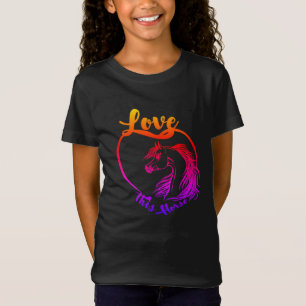 この馬の女の子のTシャツが大好き Tシャツ