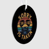 この髭が取られて申し訳ないおもしろいヴィンテージデザイン オーナメント (正面)