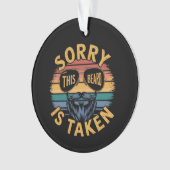 この髭が取られて申し訳ないおもしろいヴィンテージデザイン オーナメント (正面)