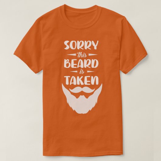 この髭が髭の男と化して申し訳ない Tシャツ (デザイン正面)