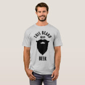 この髭にはビールが必要だ。 Tシャツ (正面フル)