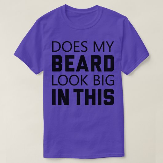 この髭の恋人に私の髭が大おもしろいきく見える Tシャツ (デザイン正面)
