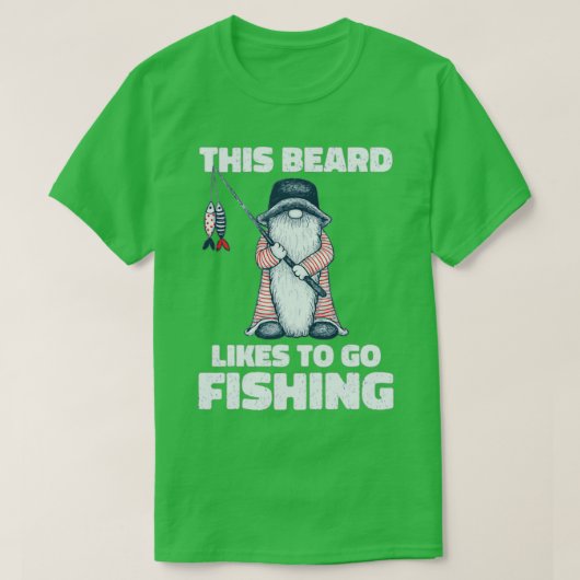この髭は魚釣り Tシャツ (デザイン正面)