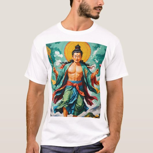 この魅力的な作品は、時間の旅行を描く Tシャツ (正面)