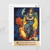 この魔女がハロウィーンの鳥を持ってきてくれないか ポストカード (正面/裏面)