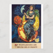 この魔女がハロウィーンの鳥を持ってきてくれないか ポストカード (正面)