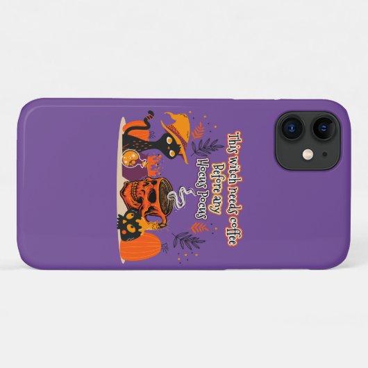 この魔女はコショウの前にコーヒーが必要だ Case-Mate iPhoneケース (裏面(横))