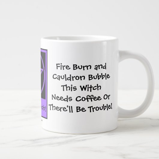 この魔女はコーヒージャンボ異教のウィッカ信者マグカップが必要 ジャンボコーヒーマグカップ (右)