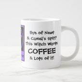 この魔女はコーヒージャンボ異教のウィッカ信者マグカップを望む ジャンボコーヒーマグカップ (右)