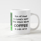 この魔女はコーヒージャンボ異教のウィッカ信者マグカップを望む ジャンボコーヒーマグカップ (右)