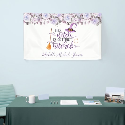 この魔女はヒッチングブライダルシャワー旗を獲得 横断幕 (トレードショー)