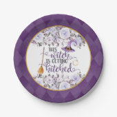 この魔女はヒッチング紙プレートを取得している – フローラ ペーパープレート (正面)