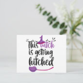 この魔女はヒッチンチュ面白いハロウィンアイディアを得ている ポストカード (スタンド正面)