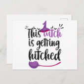 この魔女はヒッチンチュ面白いハロウィンアイディアを得ている ポストカード (正面/裏面)