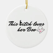 この魔女はブーが大好き季節のオーナメント セラミックオーナメント (正面)