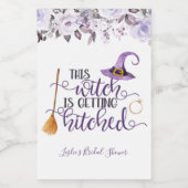 この魔女はミニワインラベルをひっかけている ワインラベル (シングルラベル)