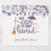 この魔女はワインラベルを引きらめくっ掛けている スパークリングワインラベル (シングルラベル)