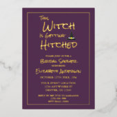 この魔女は引っ掛かるブライダルシャワー 箔招待状 (正面)