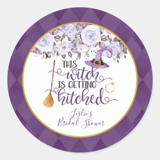 この魔女は結婚するよ ラウンドステッカー オーダーメイド ラウンドシール (正面)