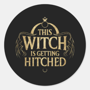 この魔女は結婚する ハロウィン ウェディング ブライド ラウンドシール