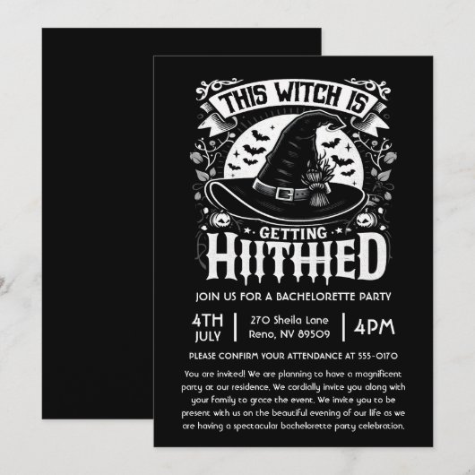 この魔女は結婚する 招待状 (正面/裏面)