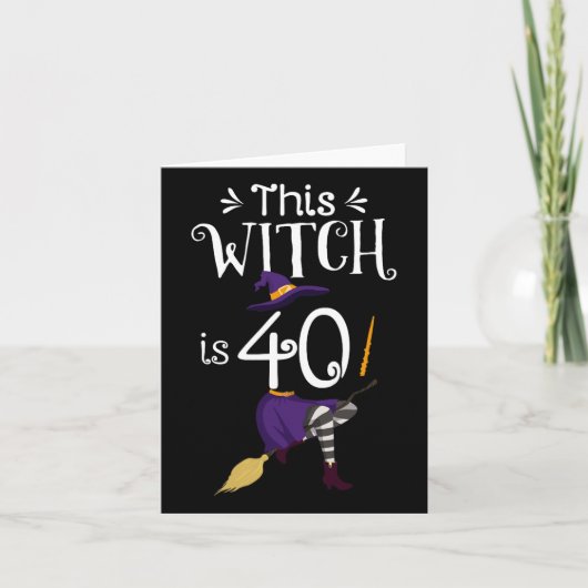この魔女は40歳のハロウィン 誕生日 魔女 カード (正面)