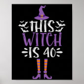 この魔女は40番目のハロウィおもしろいン不気味誕生日 ポスター (正面)