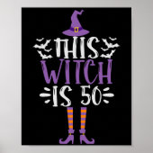 この魔女は50番目のハロウィンおもしろい誕生日だ ポスター (正面)