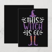 この魔女は60歳の面白い怖いハロウィンの誕生日 ノートカード (正面/裏面)