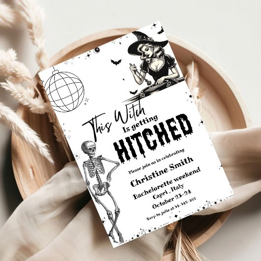 この魔女はHitchedBachelorette週末を取得している 招待状