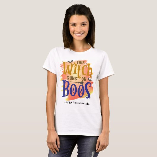 この魔女走がボオスハロウィーン Tシャツ (正面フル)