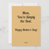 この魔法の瞬間の母の日写真 シーズンカード (裏面)