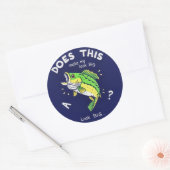 この魚は私を大きく見せてくれるか ラウンドシール (封筒)