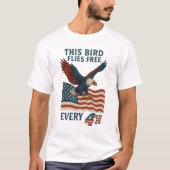 この鳥は四日に自由に飛ぶ Tシャツ (正面)